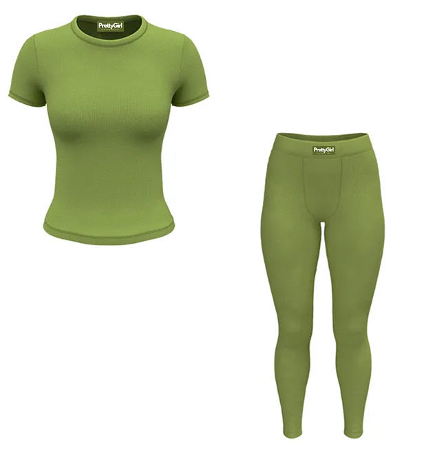 Olive Green Legging Set